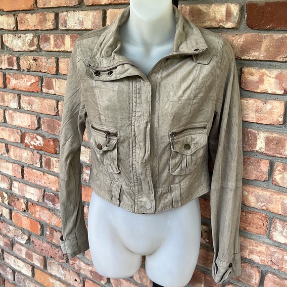 Ashley twenty six international faux suede bomber jacket size junior medium - Picture 2 of 13